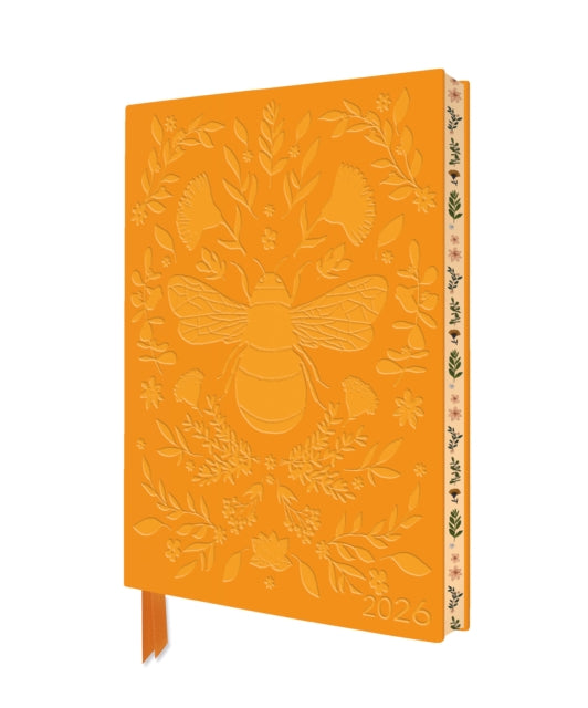 Jade Mosinski: Bee 2026 Artisan Art Vegan Leather Diary Planner - by Flame Tree Studio