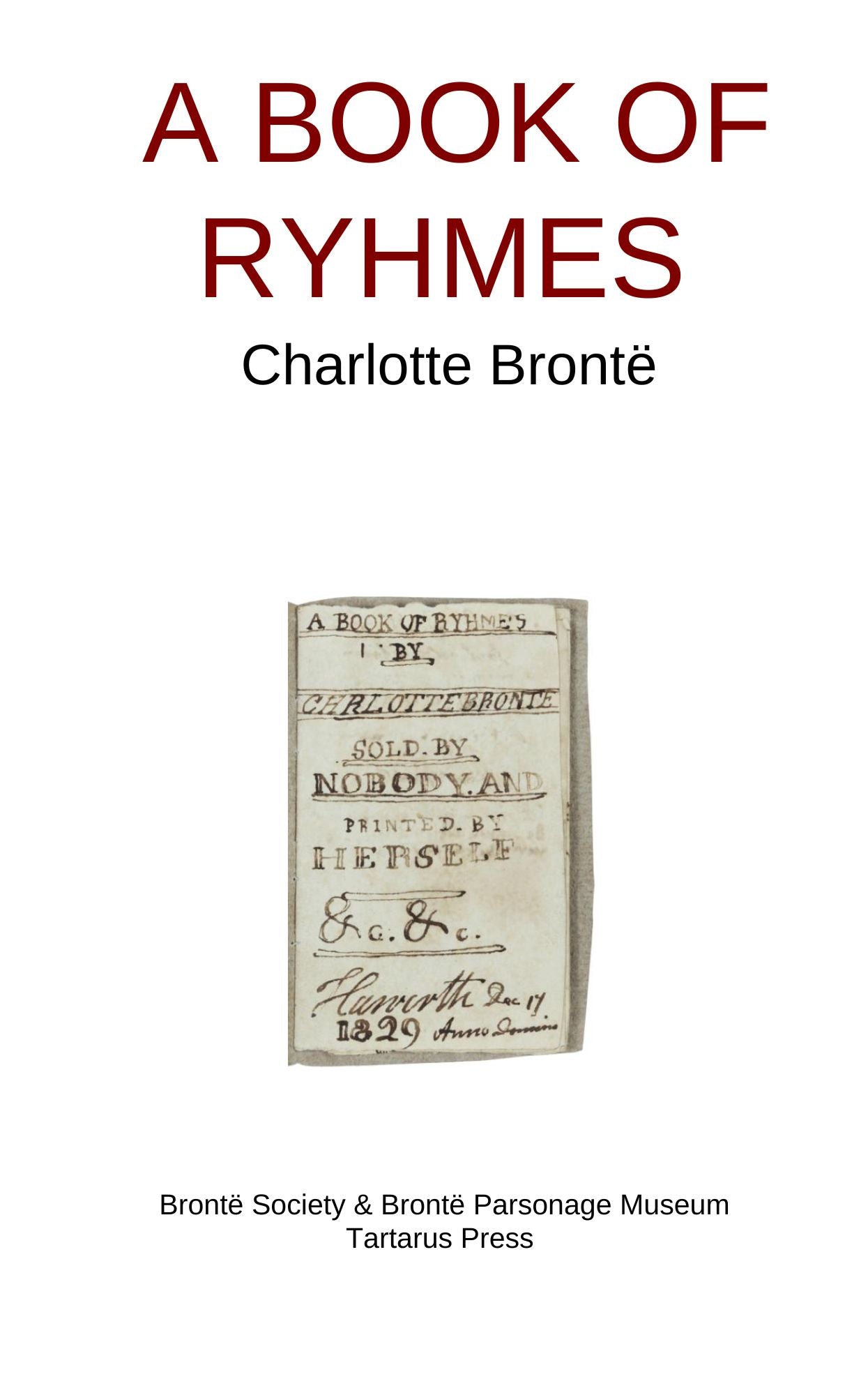 A Book of Ryhmes (Hardback)