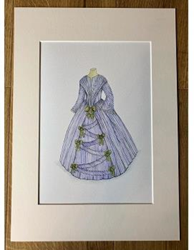 Eleanor Houghton Print: Charlotte Brontë’s Striped Silk Dress