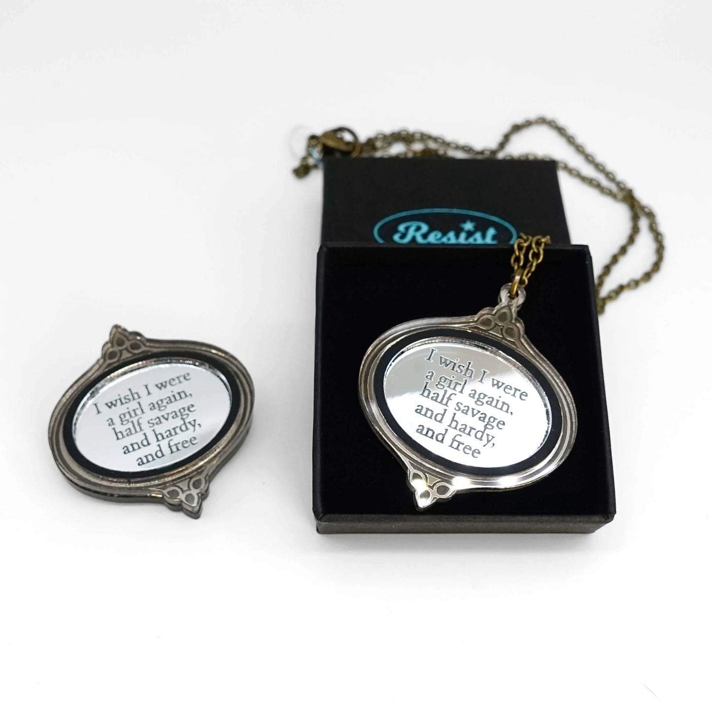 Wear & Resist Necklace: 'I wish i were a girl again'