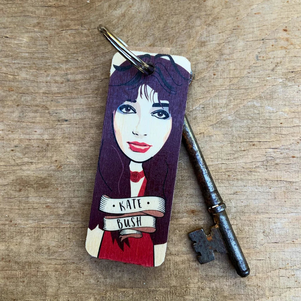 Wooden keyring: Kate Bush