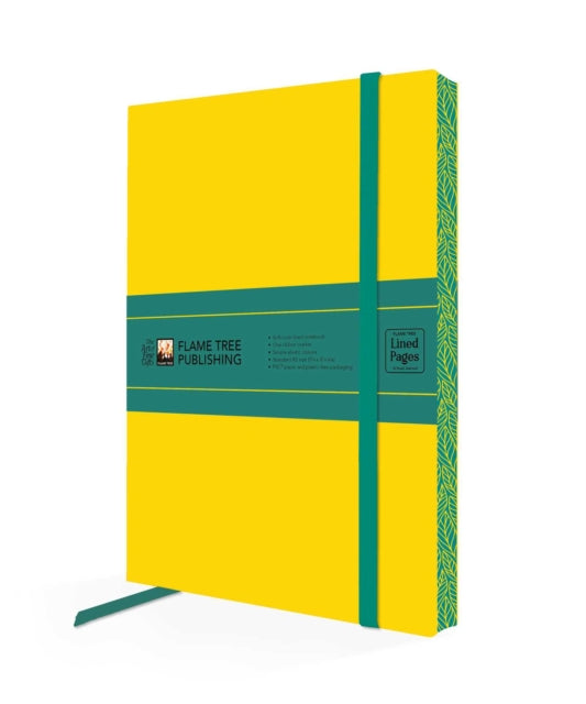 Yellow & Dark Teal Artisan Paperback Notebook by Flame Tree Studio