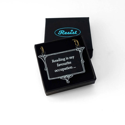 Necklace: Reading is my favourite occupation