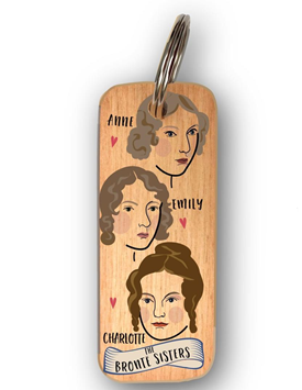 Wooden Keyring: Brontë Sisters