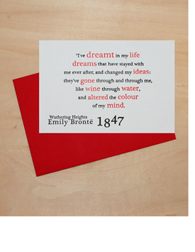 Vintage Ink: "I've dreamt in my life..." blank greetings card