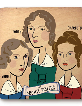 Wooden coaster: Brontë Sisters