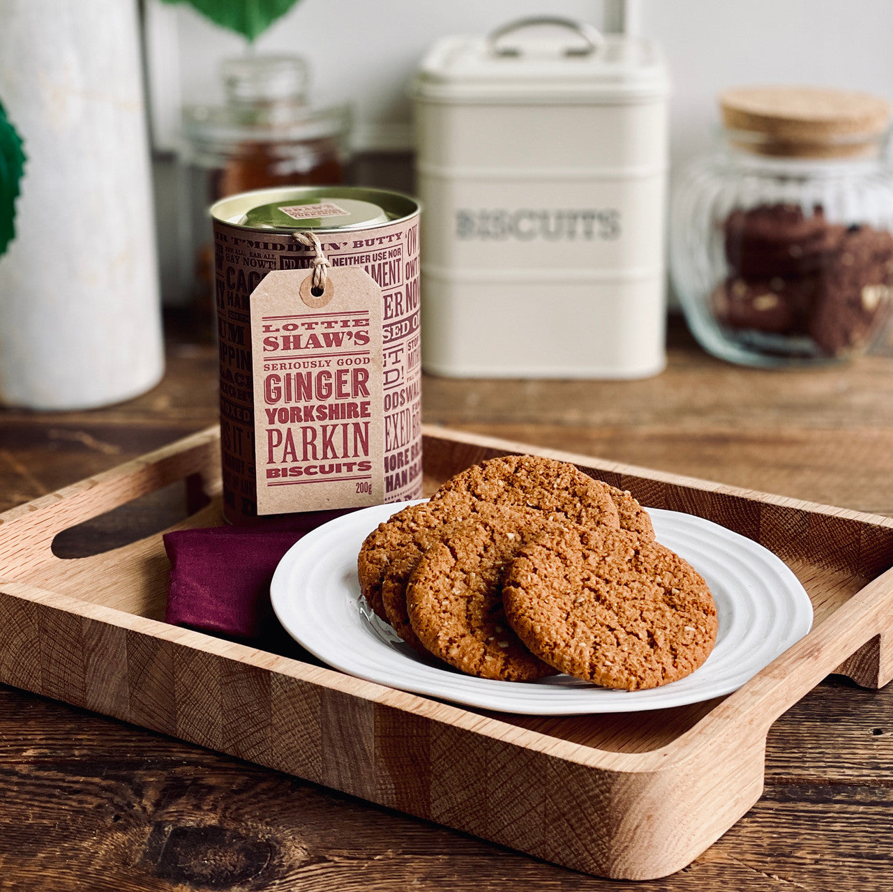 Ginger Yorkshire Parkin Biscuits Tube