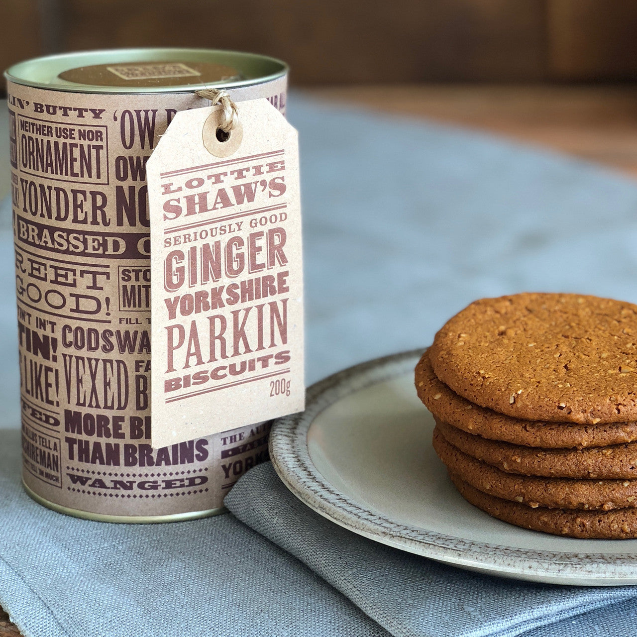 Ginger Yorkshire Parkin Biscuits Tube