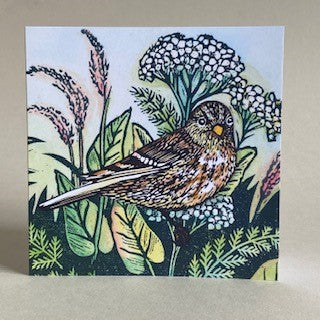 Angie Rogers Pennine Twite Greeting Card