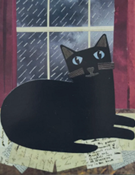 Amanda White Print: Black Tom at Home