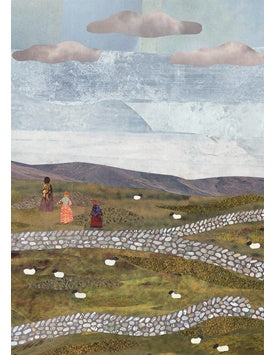 Amanda White Greetings Card: Over the Moors