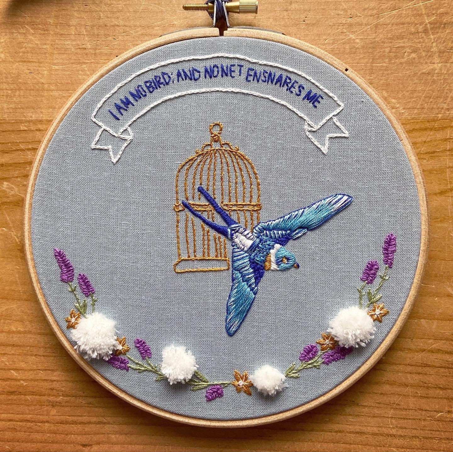 I Am No Bird Embroidery Kit - by Abigail Rose Creative