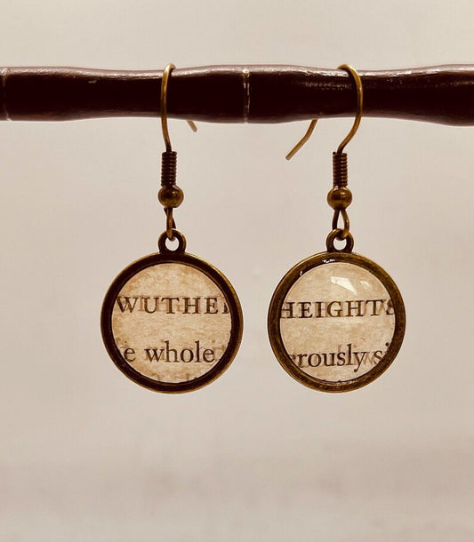 From Our Cabin  - Bronze Hook Earrings - Wuthering Heights
