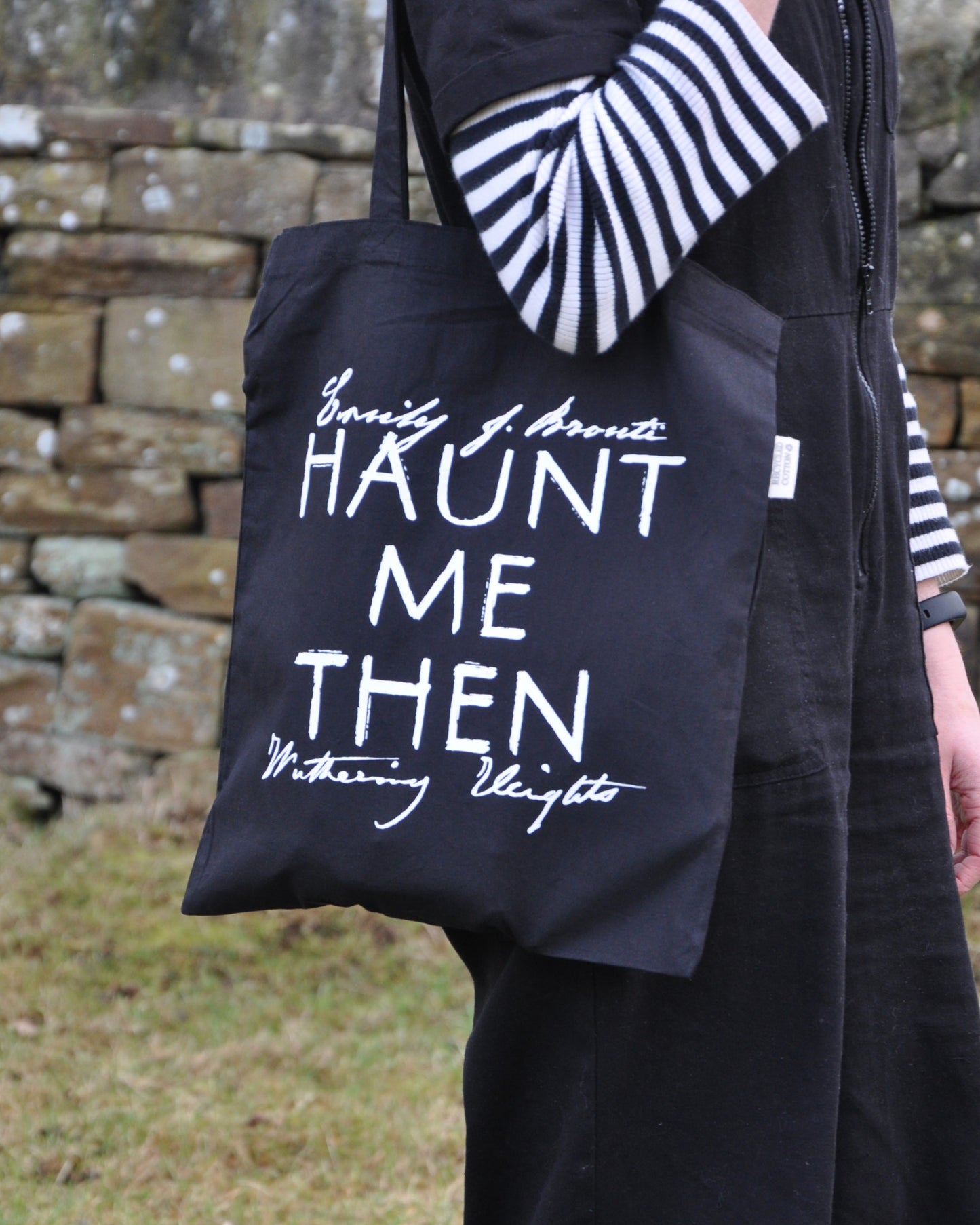 "Haunt Me Then" Recycled Cotton Tote Bag