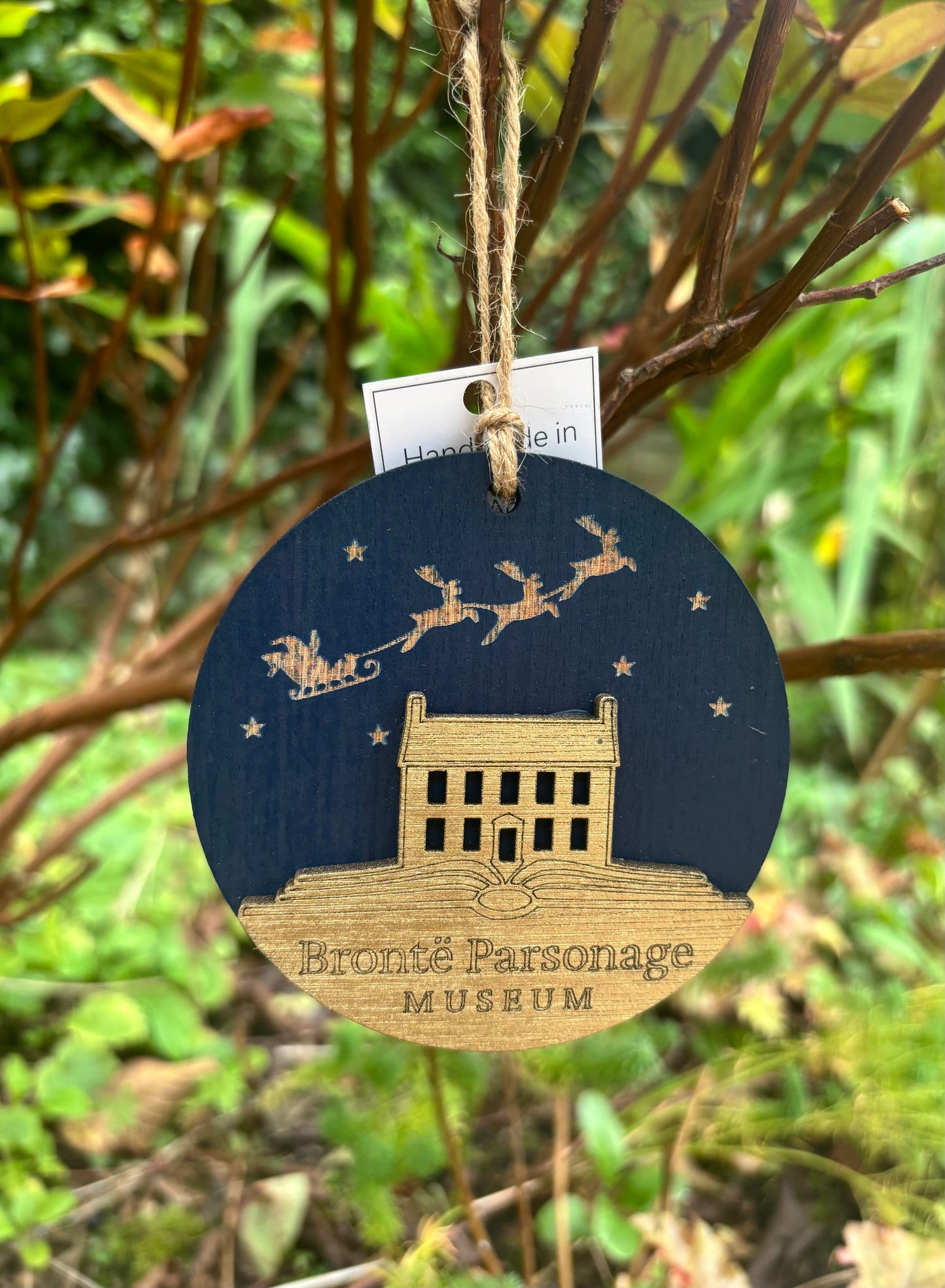 Brontë Parsonage Museum Reindeer Bauble (blue) - by Tiny Acorn