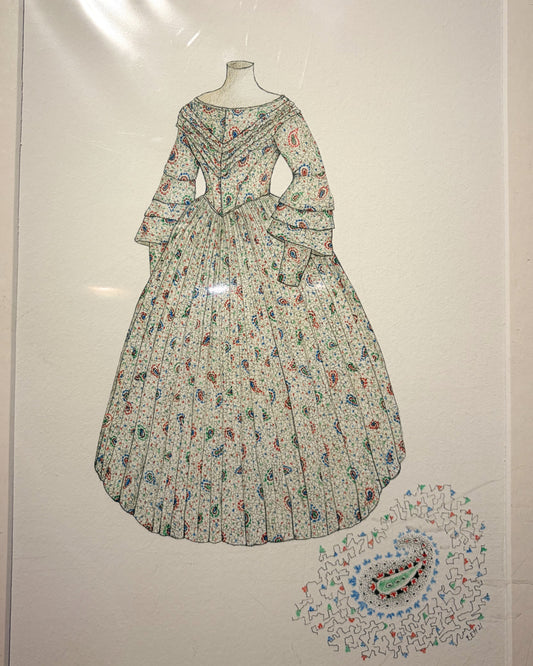 Eleanor Houghton Print: Charlotte Brontë’s Paisley Dress Print