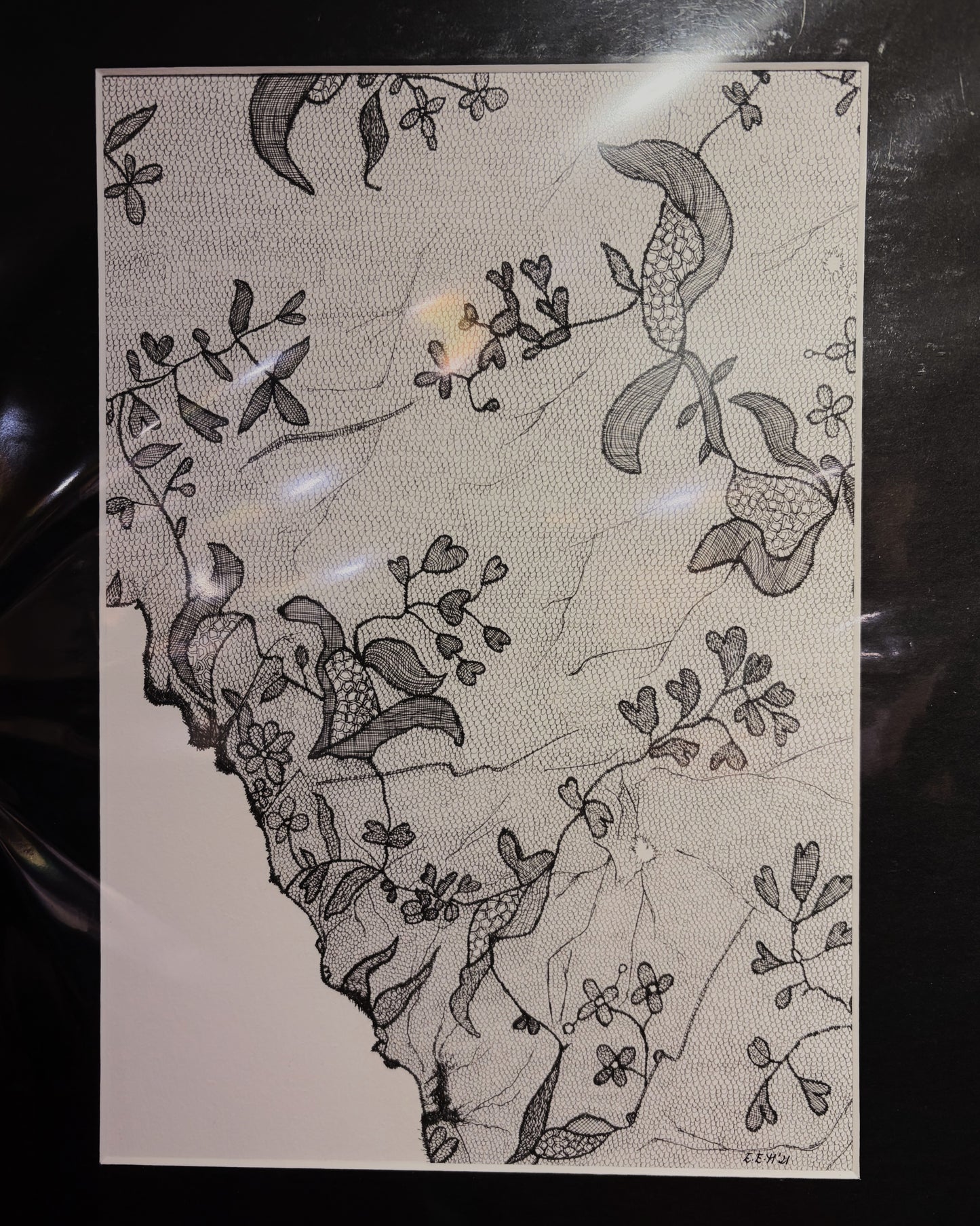 Eleanor Houghton Print: Charlotte Brontë’s Black Lace Shawl