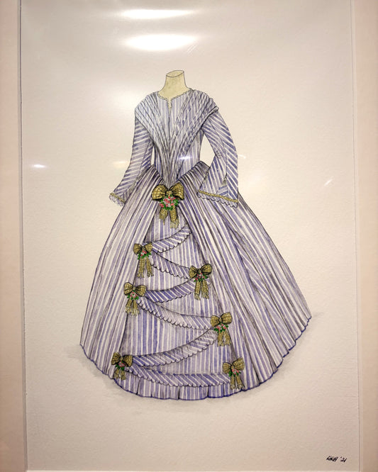 Eleanor Houghton Print: Charlotte Brontë’s Striped Silk Dress