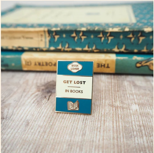 'Get Lost in Books' Enamel Pin Badge - Literary Emporium