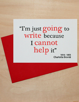 Vintage Ink: "I'm just going to write..." blank greetings card