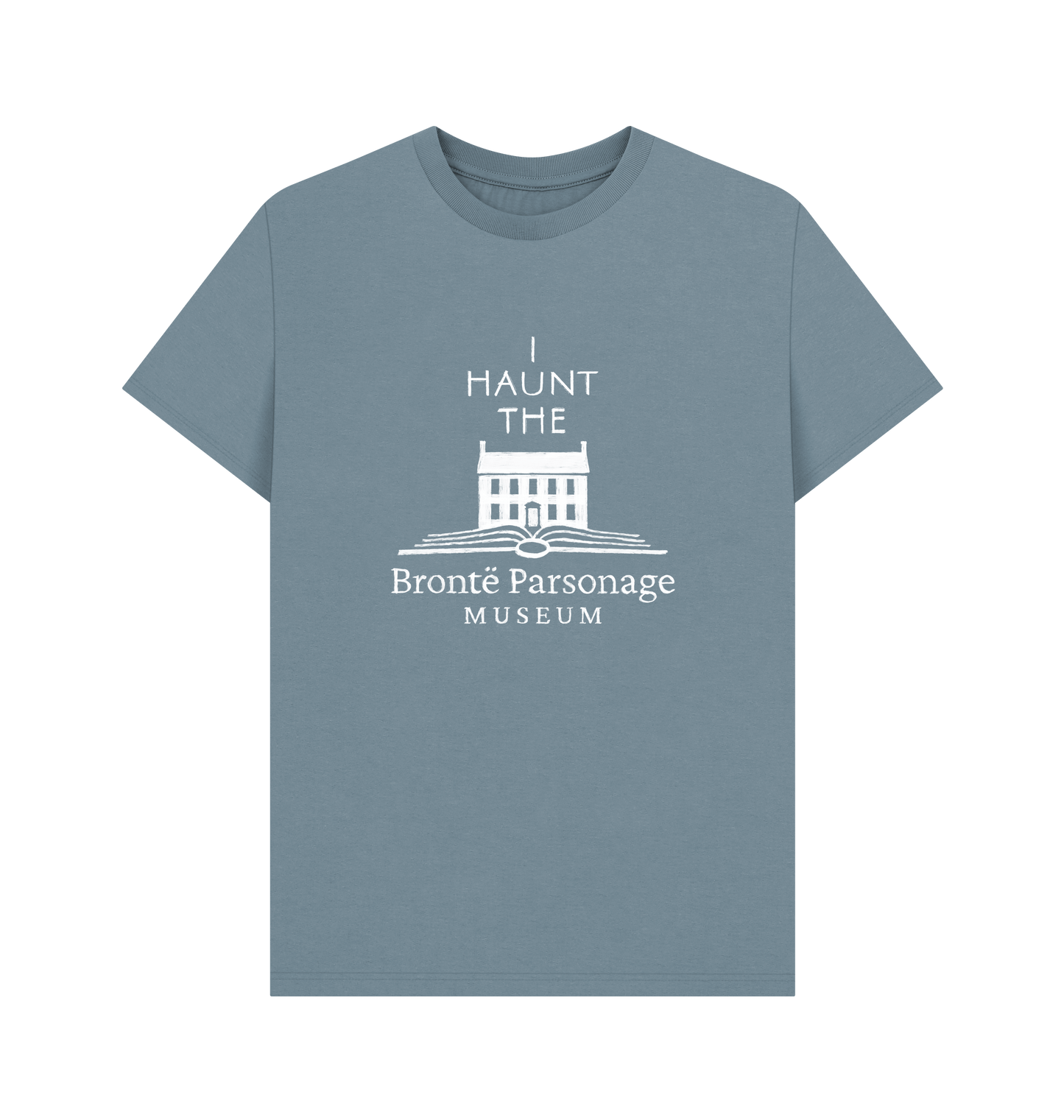 Stone Blue Printed T-shirt Front