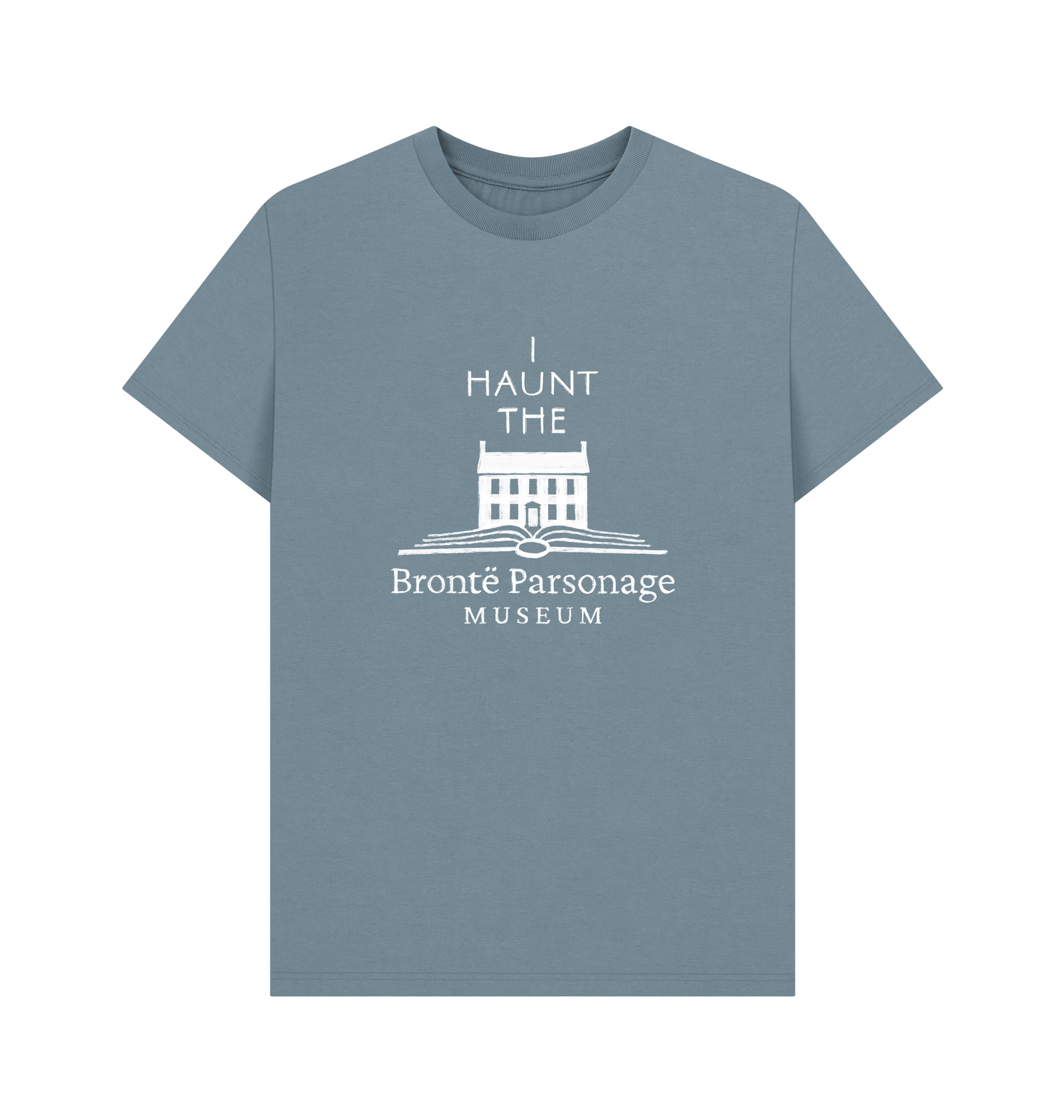 Stone Blue Printed T-shirt Front